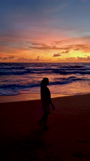 Kantiang Bay Sunset in Koh Lanta Krabi Thailand at the Beach