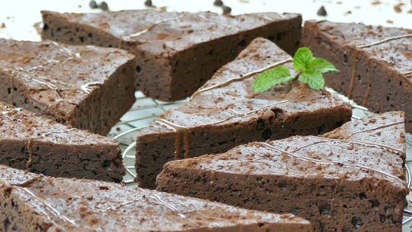 Sweet dessert chocolate brownie cake