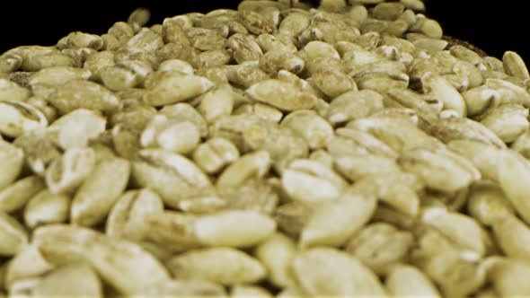 Close up of green coffee beans