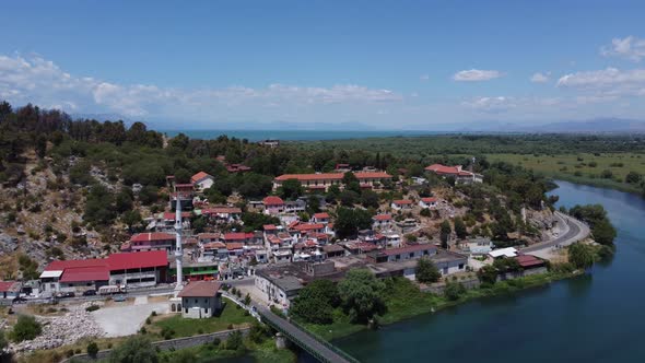 Aerial Footage of Shkoder Albania