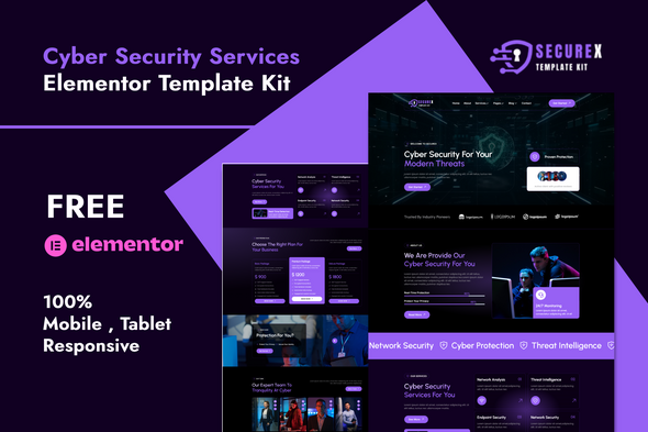 Securex – Cyber Security Services Elementor Template Kit – 0 Sold!