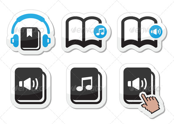 Audiobook Icons Set