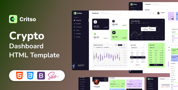 Critso – Crypto Dashboard HTML Template