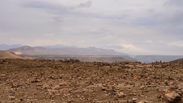 Road Pass between Arequipa and Chivay in Peru