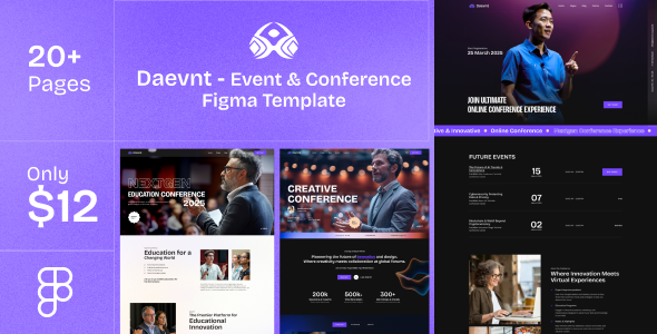 Daevnt – Event & Conference Figma Template – 0 Sold!