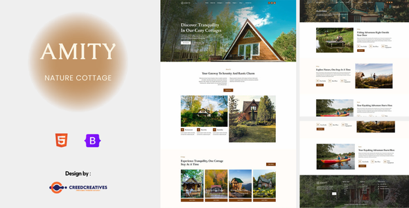 Amity – Nature Cottages Html Template – 0 Sold!