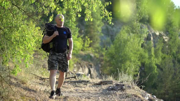 Young Traveler with a Backpack