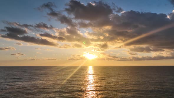 Cloudy Sunset at Sea Turkey Alanya 4 K