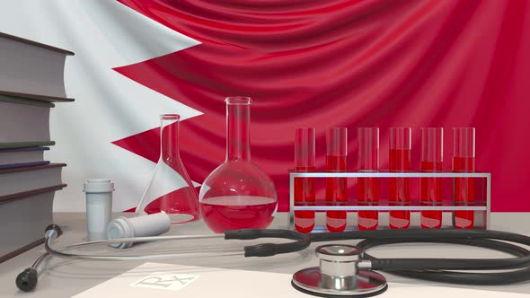 Clinic Laboratory Equipment and Flag of Bahrain alt