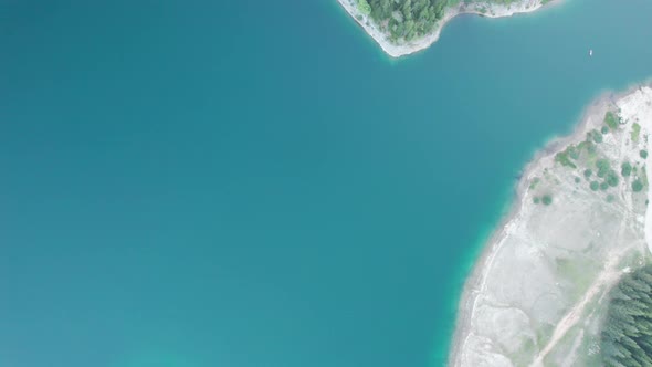 Aerial View Black Lake in Montenegro Mountain Crno Jezero in Durmitor Park