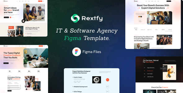 Rextfy – IT & Software Agency Figma Template – 0 Sold!