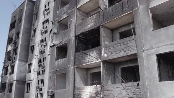 War in Ukraine  Destroyed Building in Borodyanka Bucha District