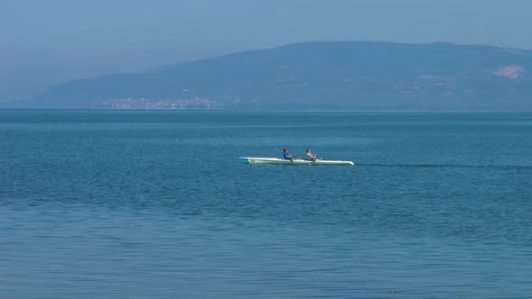 Canoe on the lake.