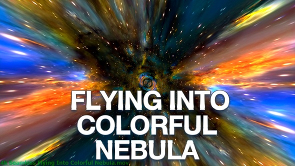 Seamless Flying Into Colorful Nebula