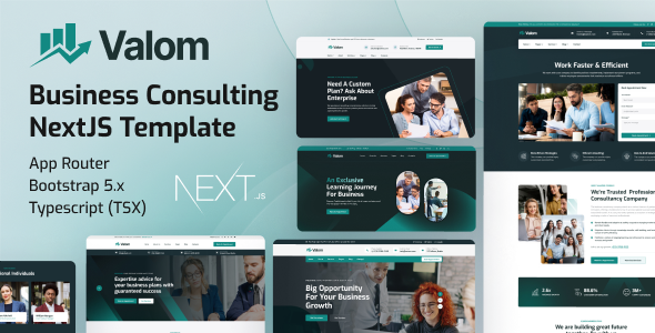 Valom – Business Consultancy NextJS Template – 0 Sold!