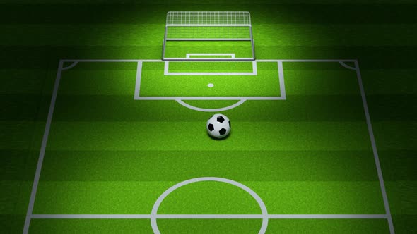 Animation of shooting football in the field