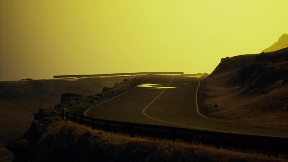 Atlantic Ocean Road Near the Mountain