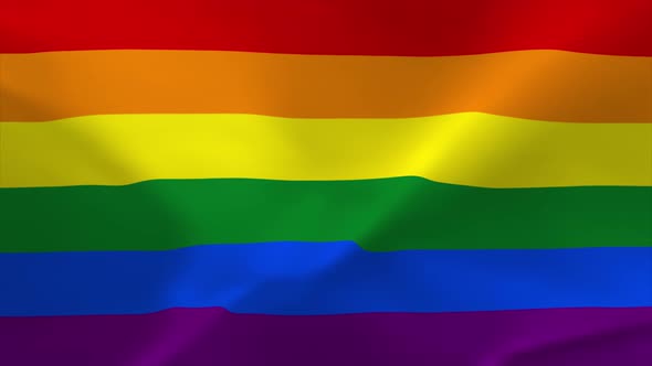 LGBTQ Pride Rainbow Waving Flag Animation 4K Moving Wallpaper Background