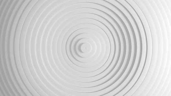 White minimalism Abstract pattern of circles with the effect of displacement