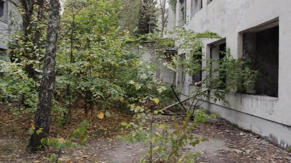 Creepy Exterior an Abandoned Kindergarten in Ghost Town Pripyat