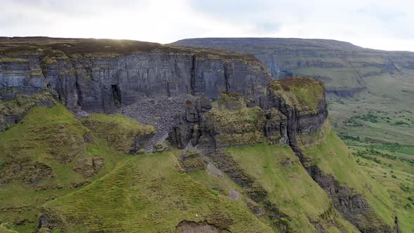 Aerial View of Rock Formation Located in County Leitrim Ireland Called Eagles Rock