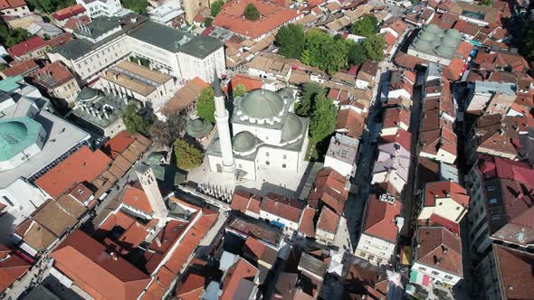 Aerial Husrev Beg Mosque