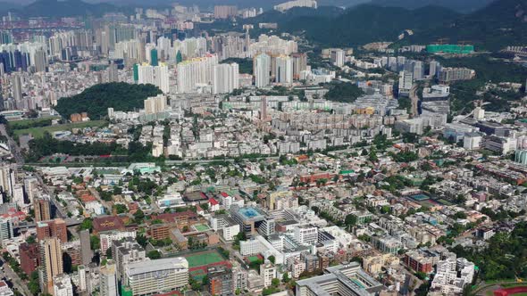 Top view of Hong Kong city