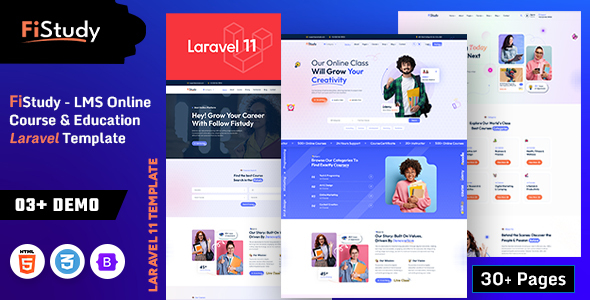 FiStudy – LMS Online Course & Education Laravel Template – 0 Sold!