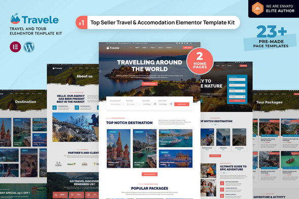 Travele – Travel & Tour Agency Elementor Template Kit