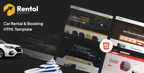 Rentol – Car Rental & Booking HTML Template – 0 Sold!