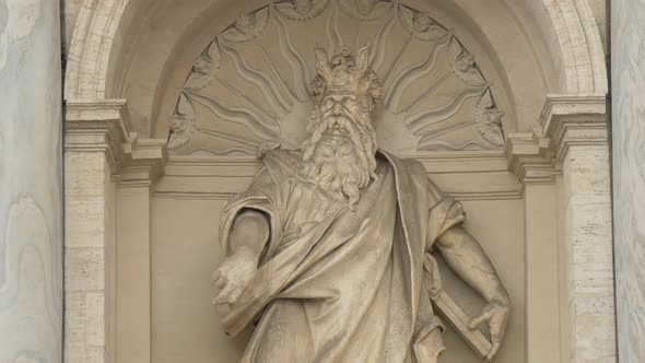 Moses statue on Fontana dell'Acqua Felice