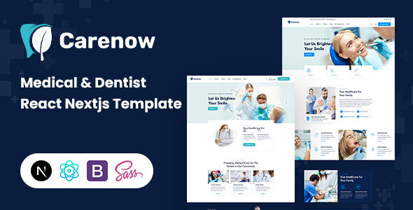 Carenow – Medical & Dentist React Nextjs Template