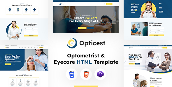 Opticest | Optometrist & Eyecare HTML Template – 0 Sold!