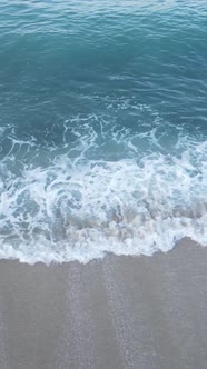 Sea Near the Coast  Closeup Aerial View of the Coastal Seascape