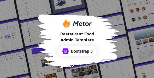 Metor - Restaurant Food Admin Dashboard Template