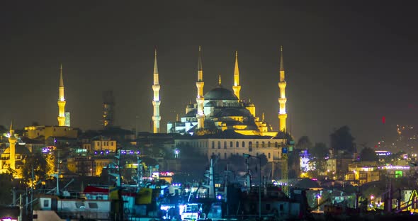 Istanbul. Sultan Ahmet Mosque, also known as Blue Mosque.