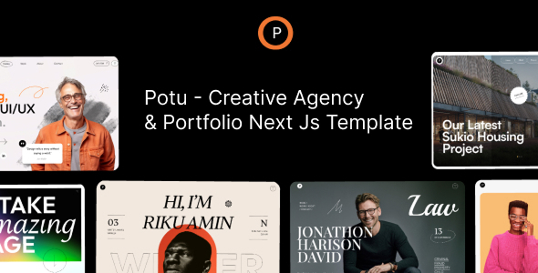 Potu – Creative Agency & Portfolio Next Js Template – 0 Sold!