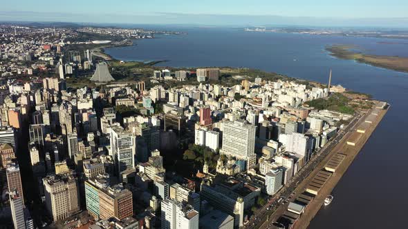 Porto Alegre Rio Grande do Sul Brazil. Downtown of coast city.