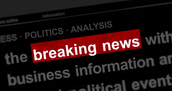 Headline news titles media with Breaking news and information