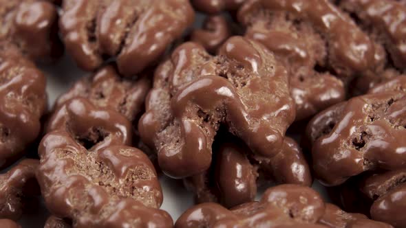 Walnuts covered with chocolate