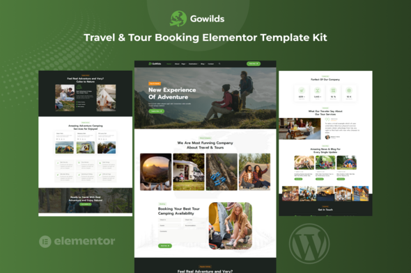 Gowilds - Travel & Tour Booking Elementor Template Kit