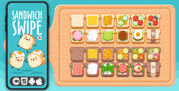 Sandwich Swipe - HTML5 Game, Construct 3