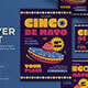 Purple Flat Design Cinco De Mayo Flyer Set