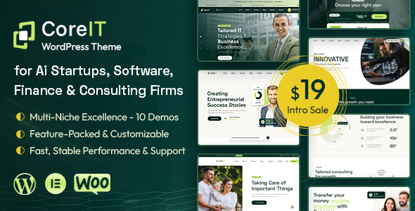 Core IT – Multipurpose Business & Consulting WordPress Theme – 0 Sold!