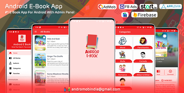 Android EBook App (Books App, PDF, Read Books Online, Download Books)