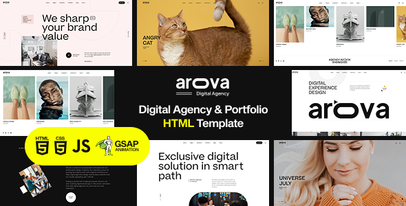 Atrova – Digital Agency Creative Portfolio HTML5 Template – 0 Sold!