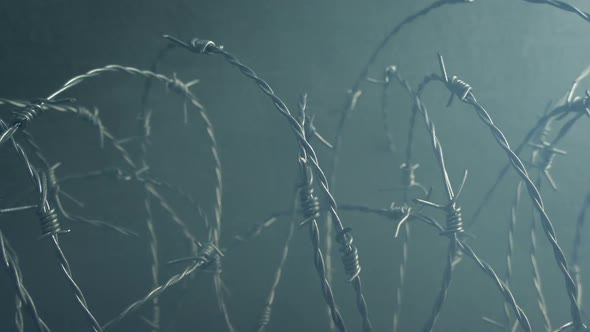 Passing Barbed Wire And Smoke By Wall alt