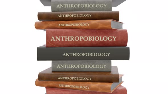 Books titled Anthropobiology . looping animation