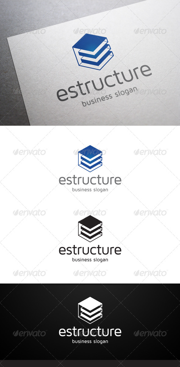 Estructure E Letter Logo