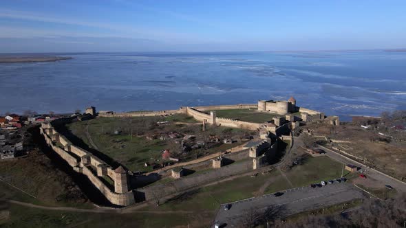 Aerial view of the Akkerman fortress in Belgorod-Dniester, Ukraine